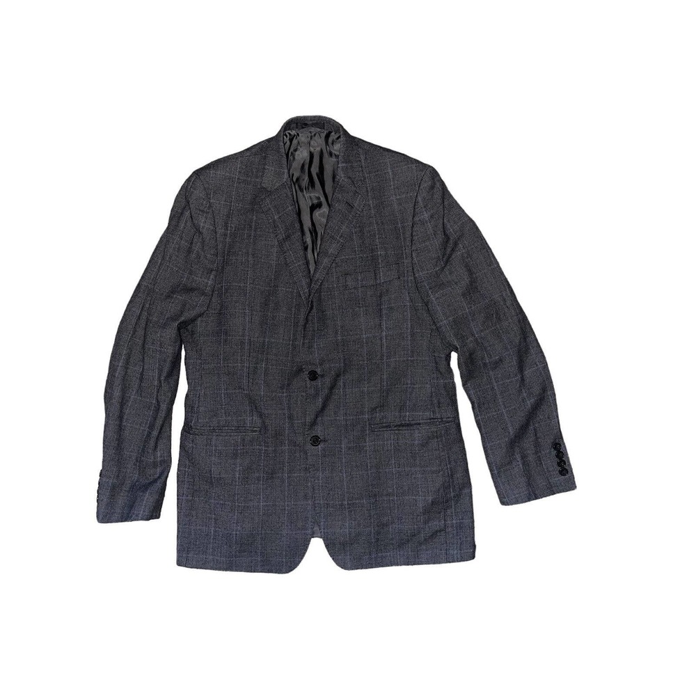 Polo Ralph Lauren 2 Button Blazer Jacket Size 42L US 100% Wool Shell Slim Fit